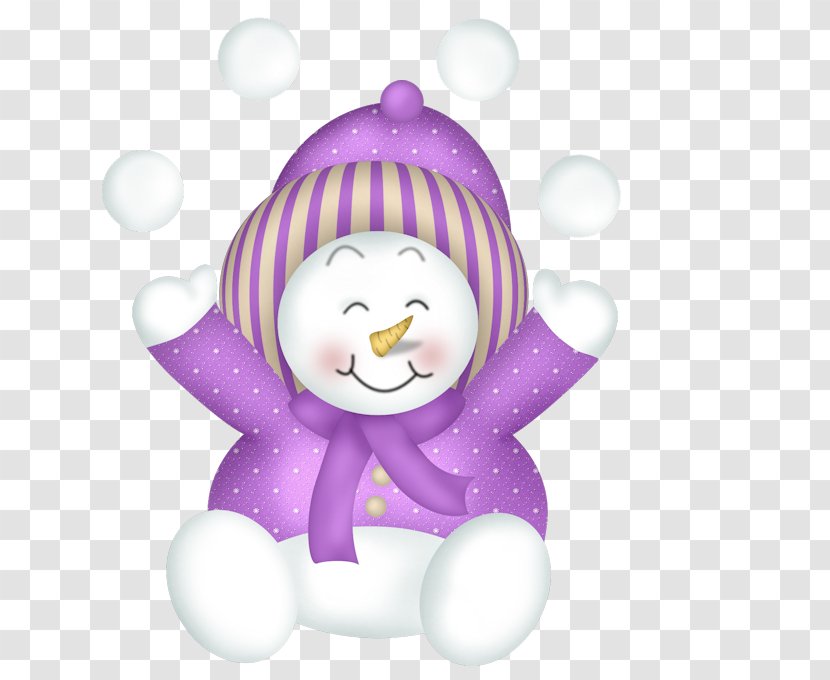 Snowman Blog Clip Art - Winter - Purple Cliparts Transparent PNG