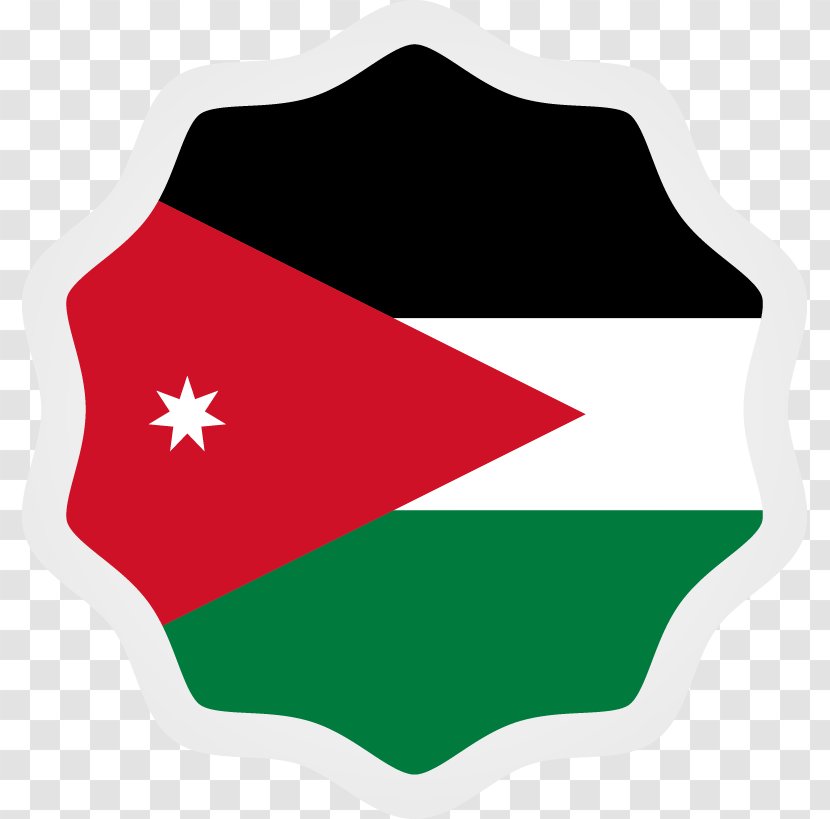 Flag Of Jordan - The United States - Sticker Vector Illustration Transparent PNG