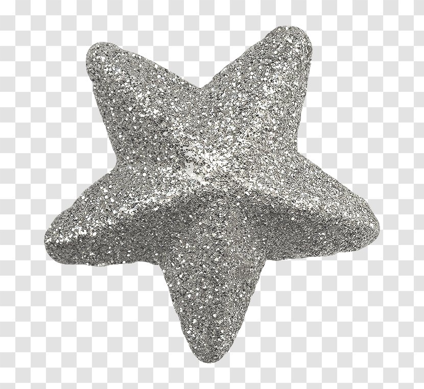 Clip Art - Starfish - Silver Five-pointed Star Beautiful Transparent PNG