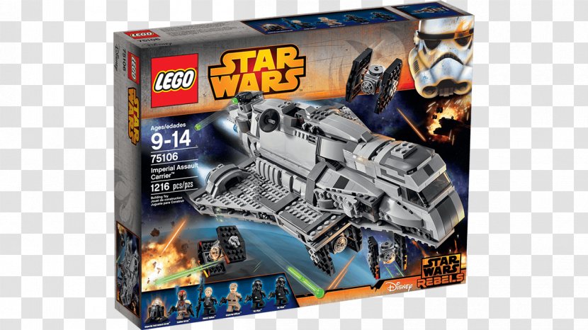 Lego Star Wars LEGO 75106 Imperial Assault Carrier Toy - Jedi Starfighter Transparent PNG