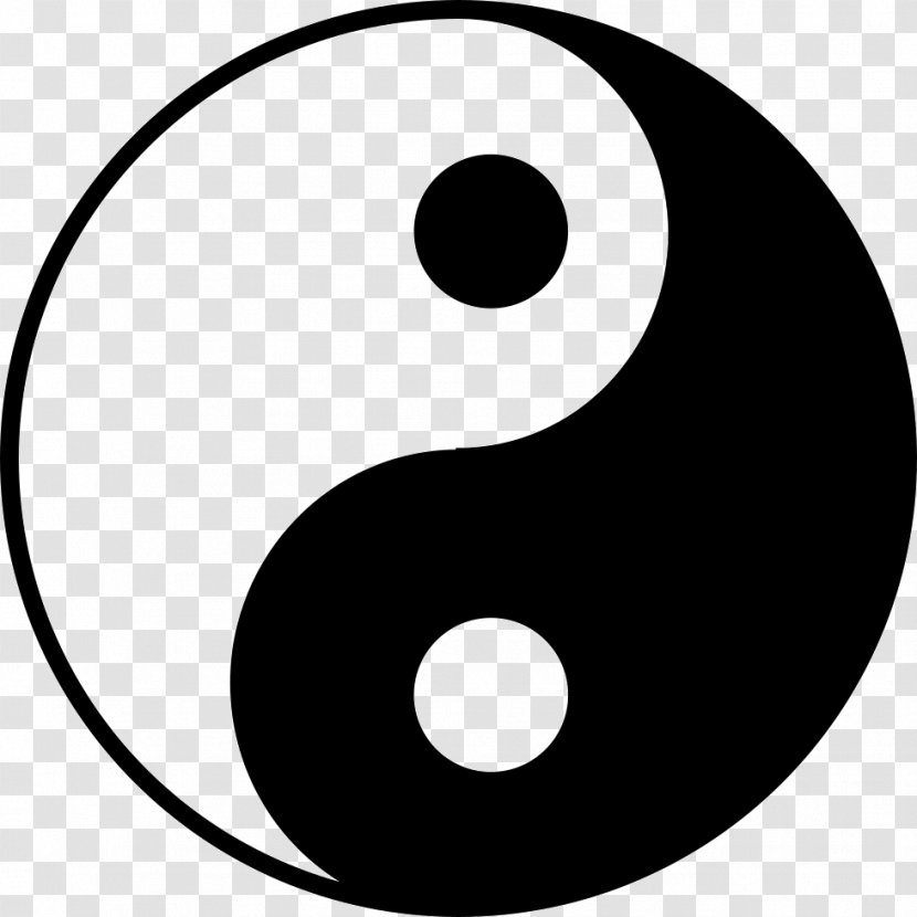Yin And Yang Taoism Symbol Taijitu Definition - Black White Transparent PNG