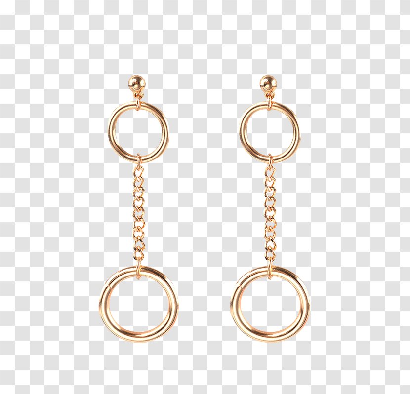 Circle Chain Earrings Jewellery Necklace Clothing Accessories - Silver Transparent PNG
