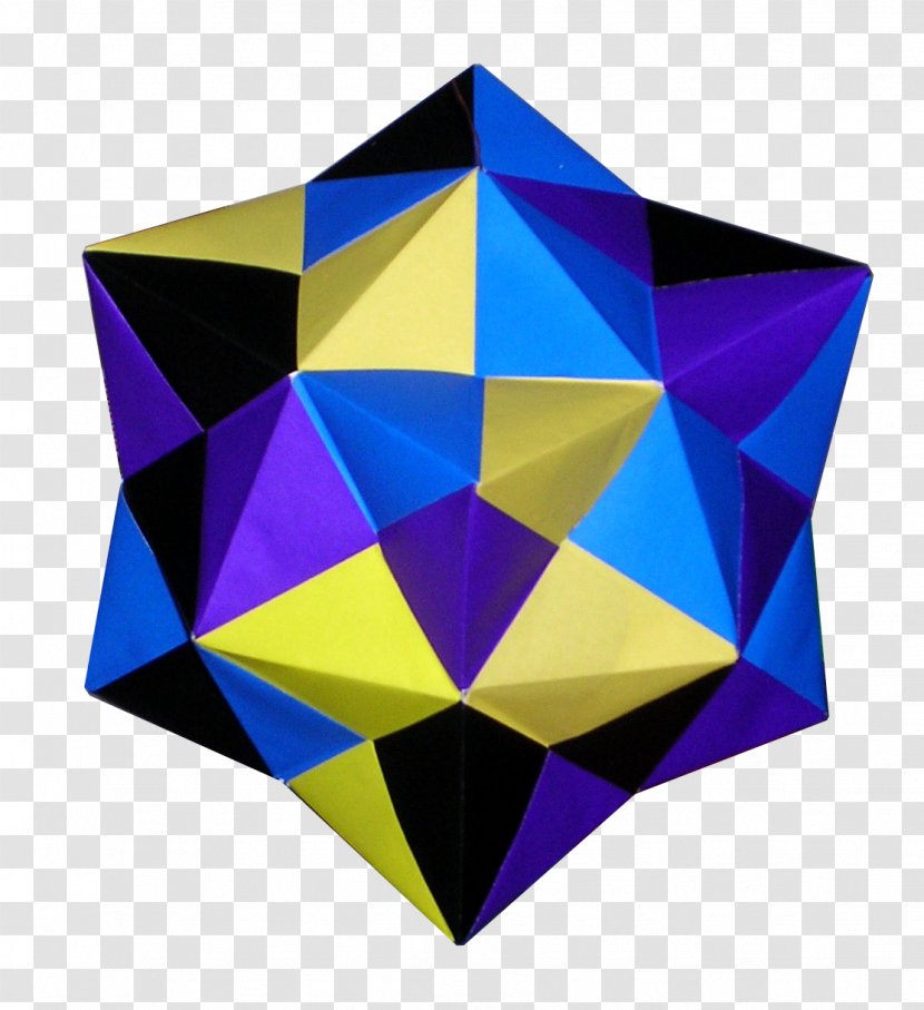 Cuboctahedron Polyhedron Triangle Stellation Convex Hull - Symmetry - Origami Style Border Transparent PNG