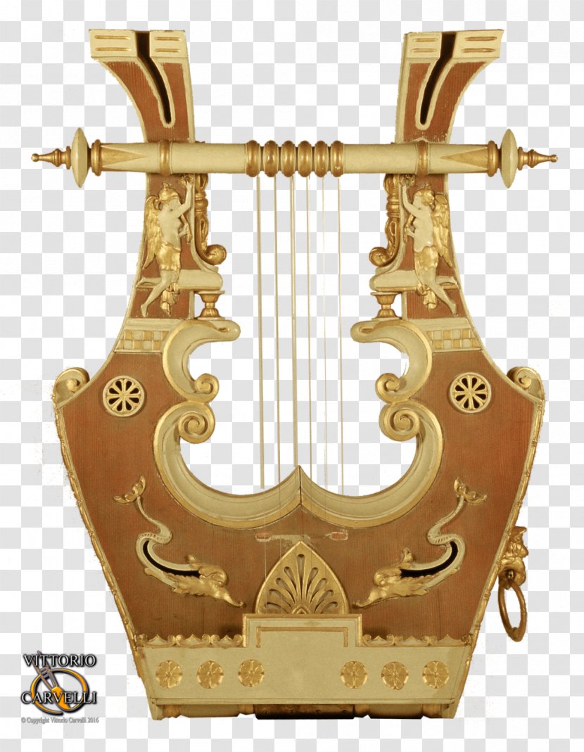 Cithara Lyre Musical Instruments Guitar Apollo - Watercolor Transparent PNG