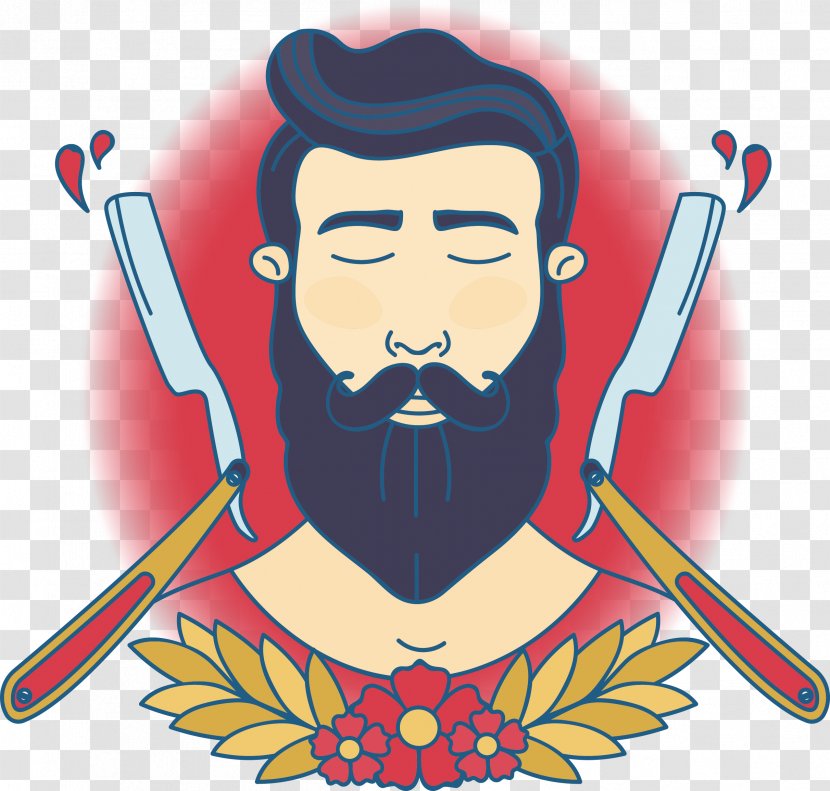 Tattoo - Cartoon - Man Head Design Transparent PNG