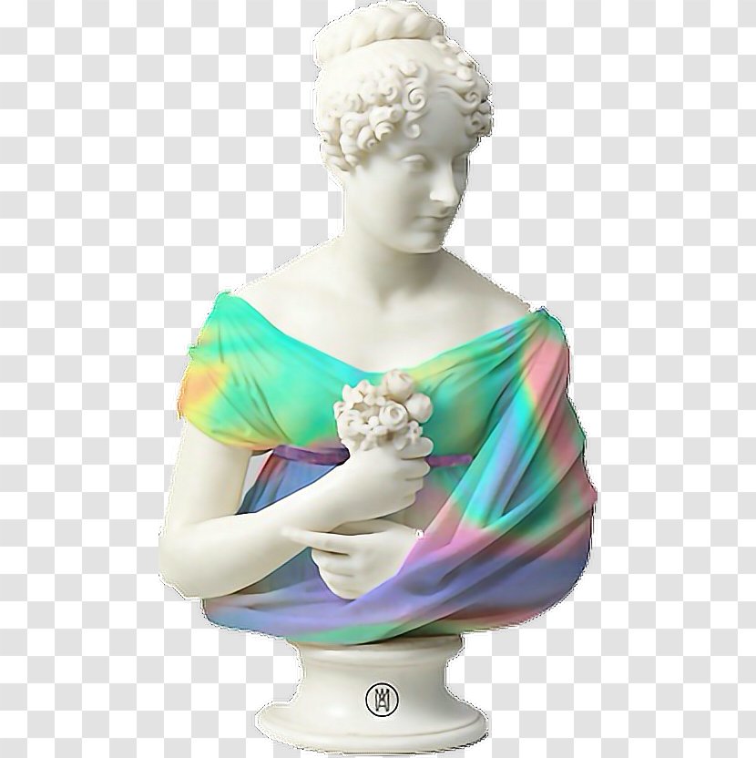 Bust Vaporwave Aesthetics Statue Glitch Art Transparent PNG