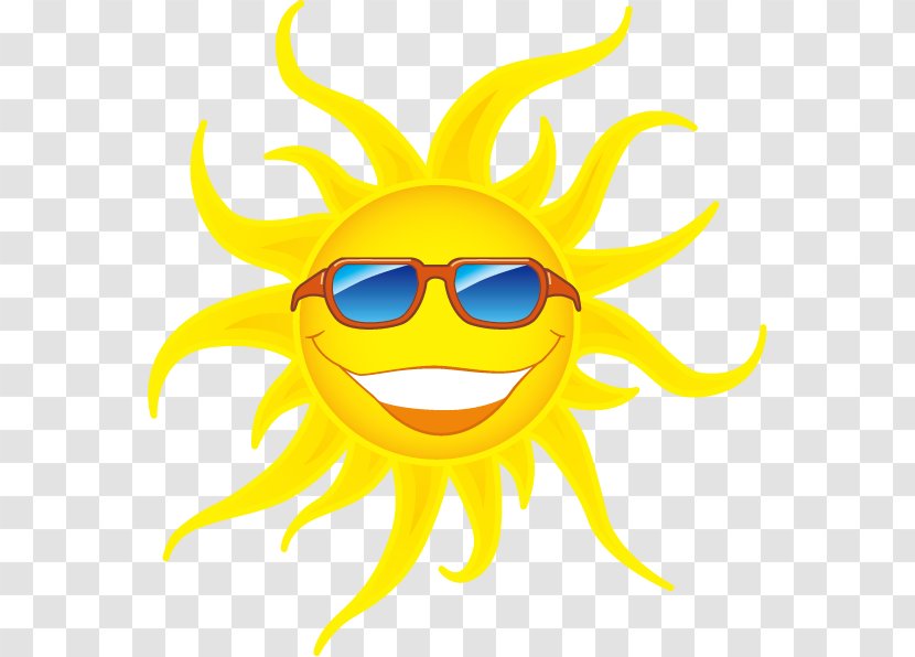 Sunglasses Sunlight Clip Art - Fictional Character - Vector Cartoon Sun Transparent PNG