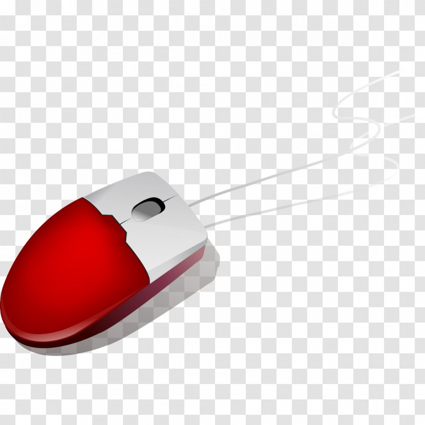 Computer Mouse Mickey Mousepad Pointer - Red Wired Transparent PNG