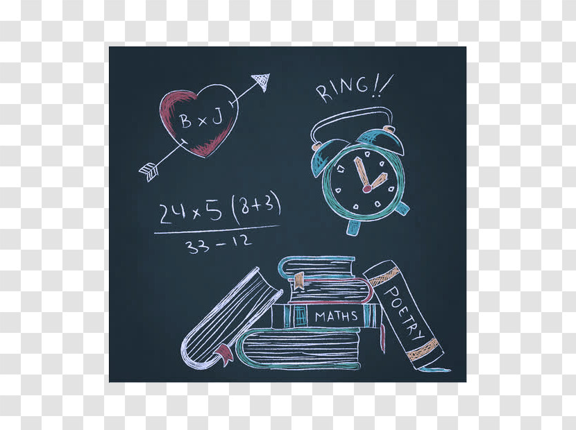 Chalk Stick Drawing Blackboard Drawing Board Easel Transparent PNG