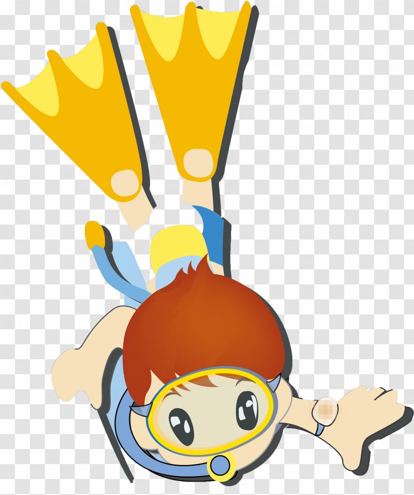 Swimming Pool Clip Art - Infant - Cartoon Baby Diving Transparent PNG