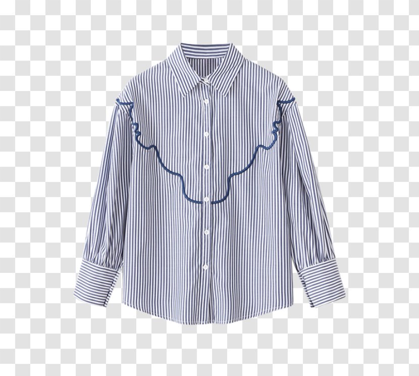 Dress Shirt T-shirt Blouse Sleeve - Sweater - Embroidered Strips Transparent PNG