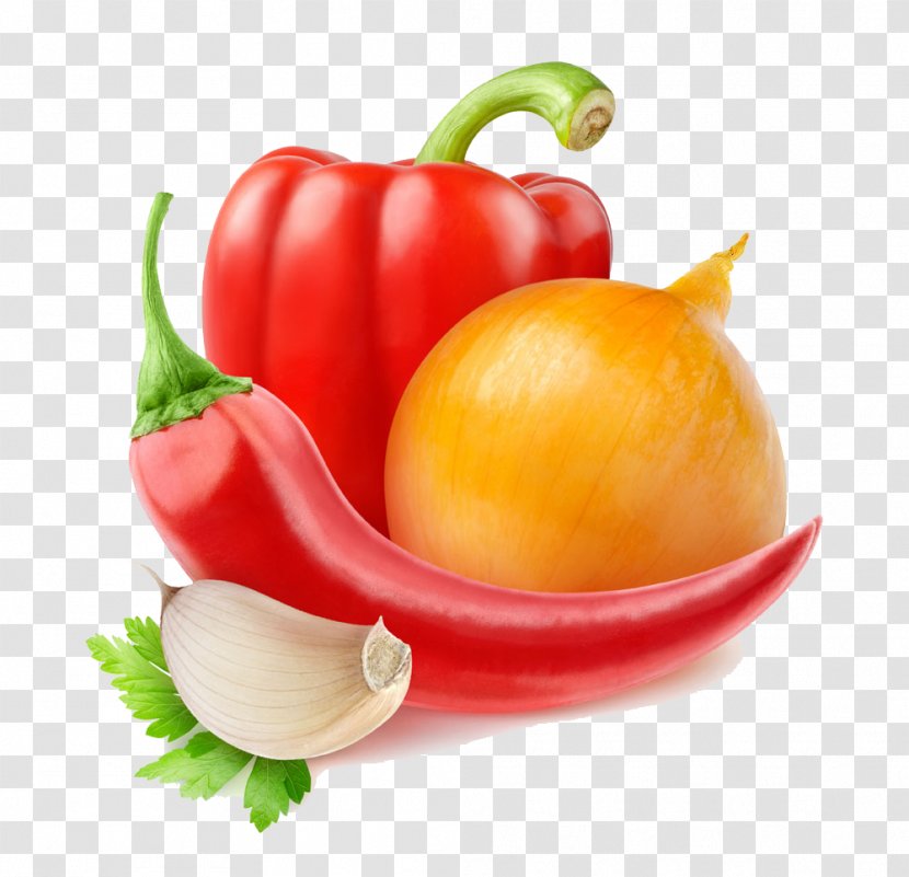 Bell Pepper Cayenne Chili Onion Garlic - Potato And Tomato Genus - Picture Material Transparent PNG