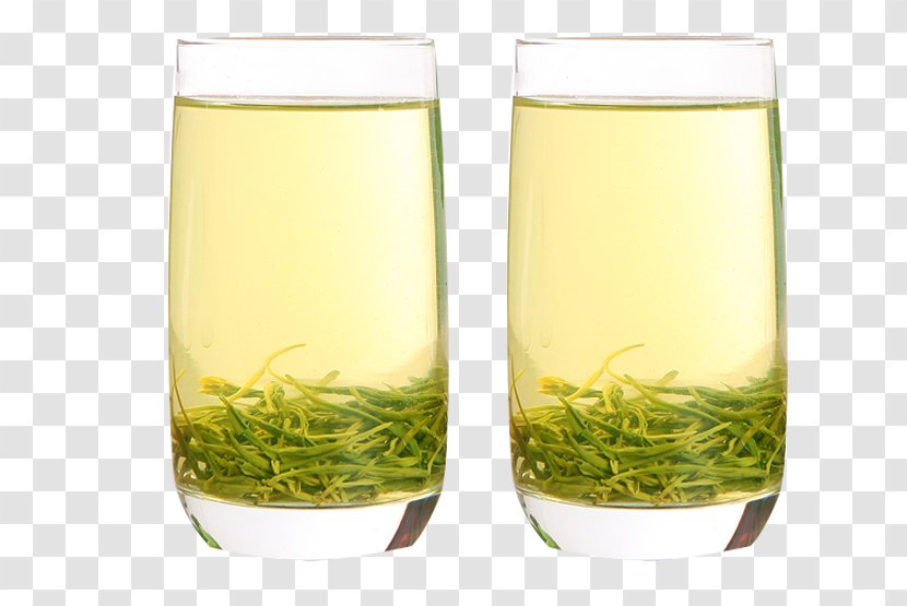 Longjing Tea Xinyang Maojian Highball Glass - Two Cup Transparent PNG