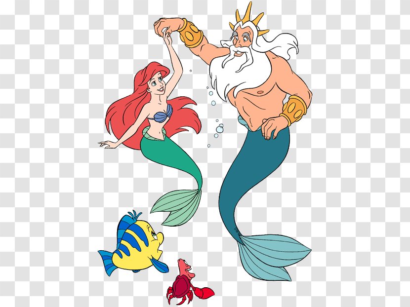 Ariel Mermaid King Triton The Prince Ursula - Artwork - New Father Day Transparent PNG