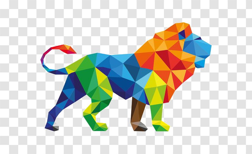 Graphic Designer Logo - Colored Lion Transparent PNG