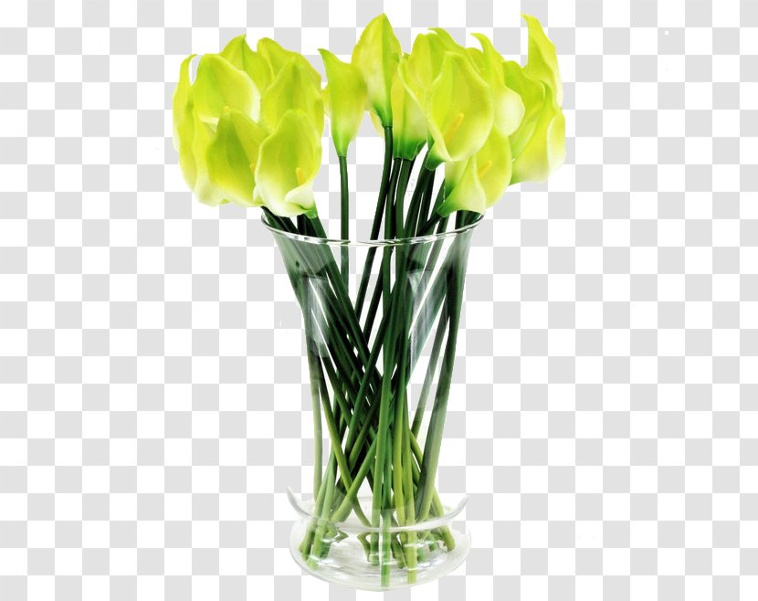 Floral Design Vase Glass - Florero Transparent PNG
