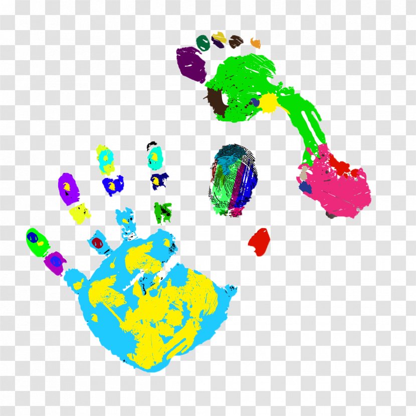 Watercolor Painting Footprint - Text - Painted Handprints Footprints Transparent PNG