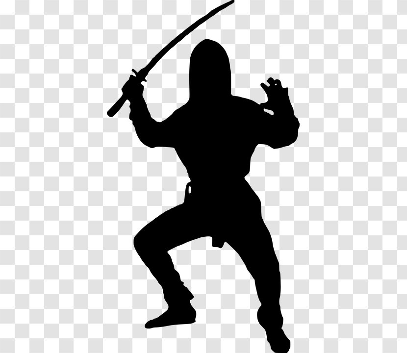 Ninja Cartoon - Samurai - Guitarist Silhouette Transparent PNG