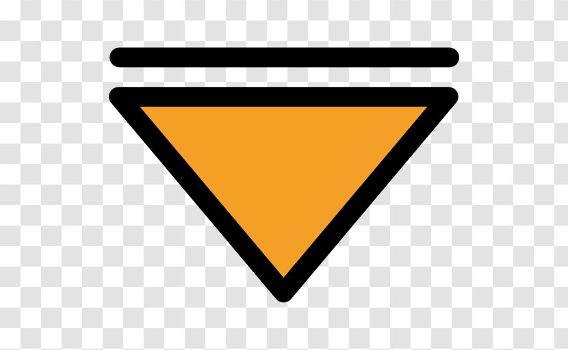 User Interface Arrow Symbol - Yellow - Down Transparent PNG
