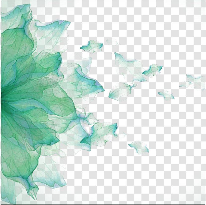 Watercolor Painting Drawing Flower - Ornament - Leaf Green Laver Transparent PNG