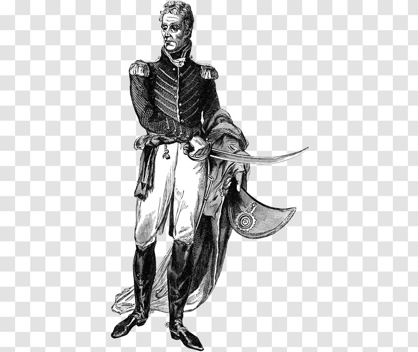 President Of The United States Andrew Jackson, 1767-1845 Soldier Clip Art - Paper Black Transparent PNG