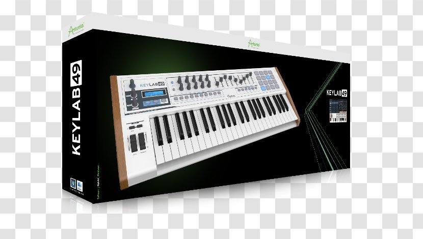 Arturia KeyLab 49 MIDI Controllers Keyboard Sound Synthesizers - Controller - Expression Pack Material Transparent PNG