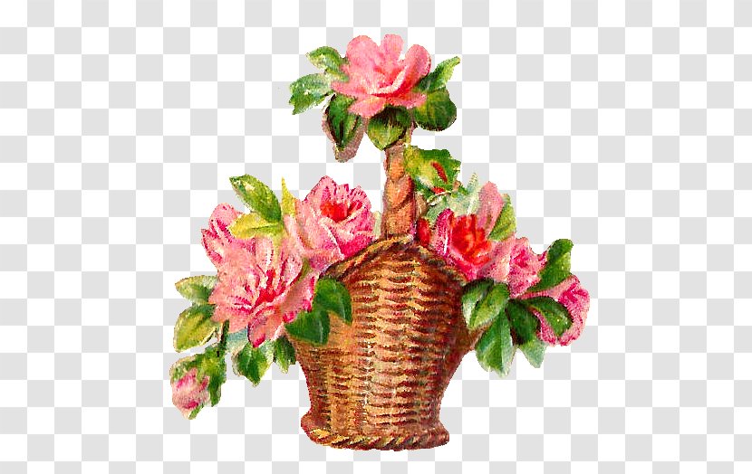 Flower Easter Basket Pink Clip Art - Vase - Rose Transparent PNG
