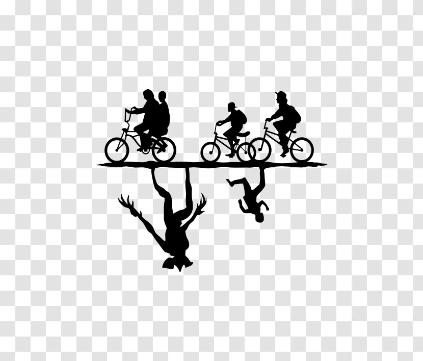 Chapter Eight: The Upside Down Silhouette Clip Art Image Television Show - Stencil - Demogorgon Symbol Stranger Things Transparent PNG