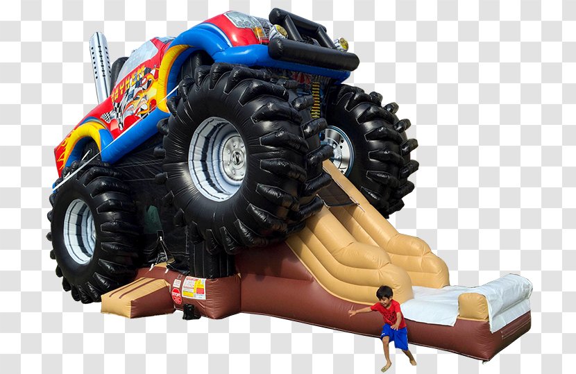 Car Inflatable Bouncers Monster Truck Renting - House - Blaze And Machines Transparent PNG