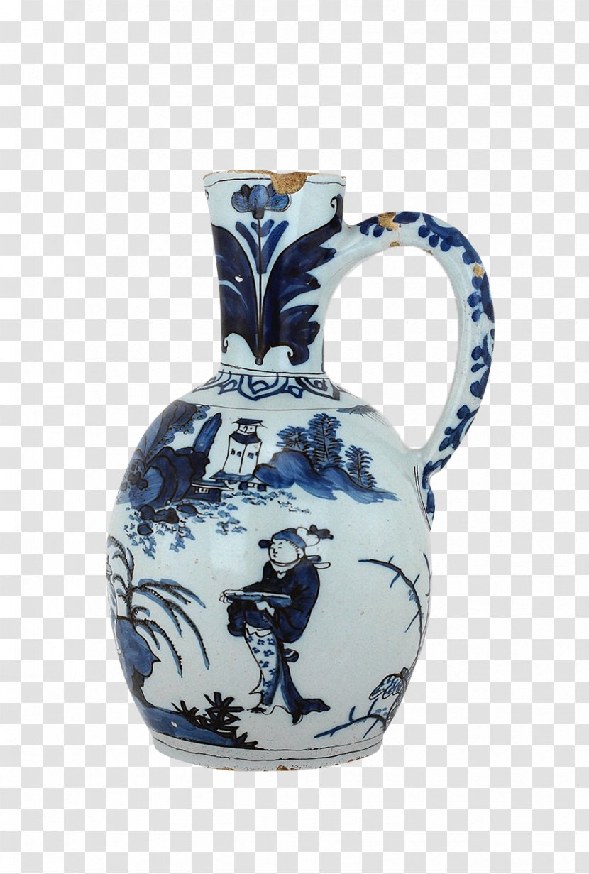 Jug Blue And White Pottery Vase Ceramic Pitcher - Drinkware - Artwork Transparent PNG