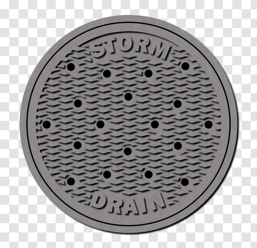 Manhole Cover Storm Drain Separative Sewer Sewerage - Street Transparent PNG