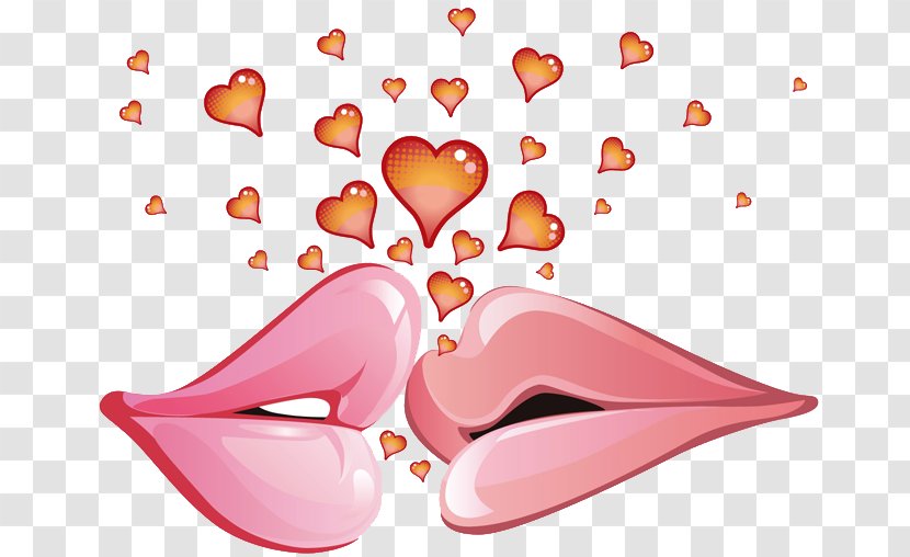 Valentine's Day International Kissing Desktop Wallpaper Heart Clip Art - Cartoon Transparent PNG