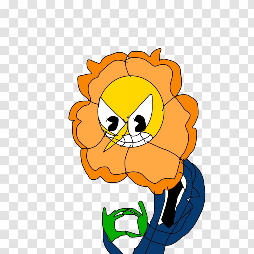 Smiley Sunflower M Line Character Clip Art - Flower Transparent PNG