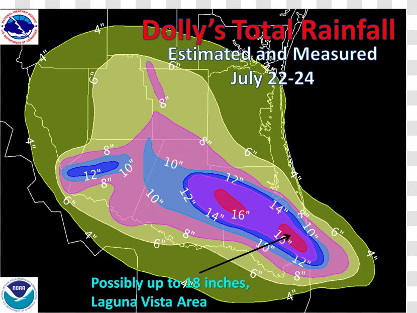 Hurricane Dolly Brownsville Rio Grande Valley Willacy County Tropical Cyclone - Map - Area Transparent PNG