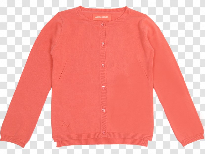 Sweater Cardigan Outerwear Sleeve Neck - Pink M - Coral Collection Transparent PNG
