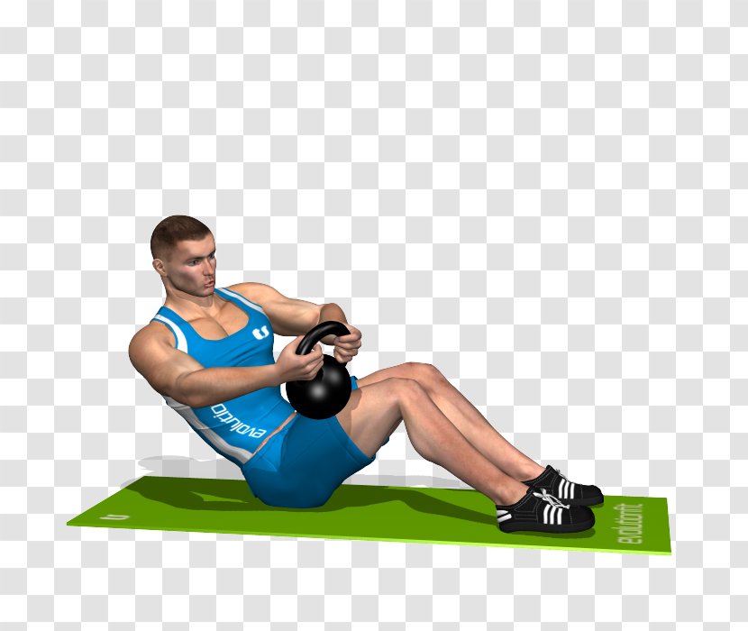 Physical Fitness Kettlebell Exercise Crunch Weight Training - Frame - Practice The Pain Of Squatting Posture Transparent PNG