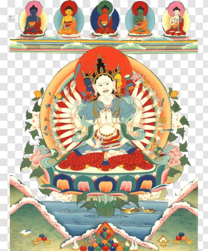 Cundi Bodhisattva Thangka Buddhahood Buddhism - Art - Quasi Mention Goddess Statues Transparent PNG