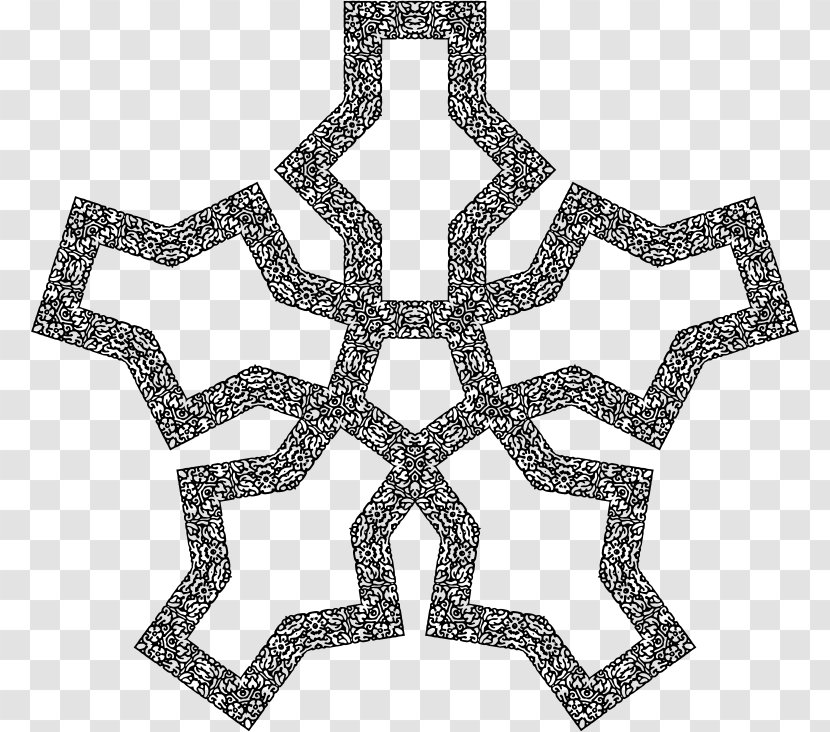 Symmetry Pattern - Seamless - Black And White Transparent PNG