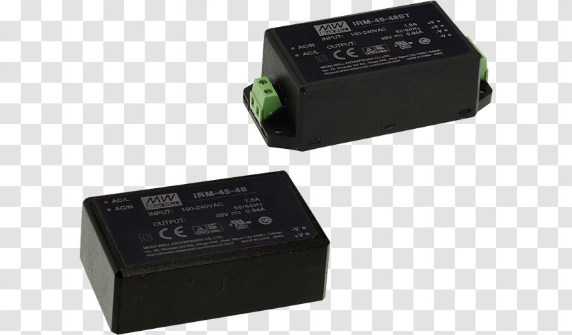 AC Adapter Power Converters MEAN WELL Enterprises Co., Ltd. Electric Potential Difference IRM-60-12ST - Current - Irmão Metralha Transparent PNG