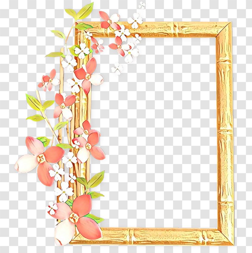 Floral Design Picture Frames Cut Flowers Rectangle - Flower Transparent PNG