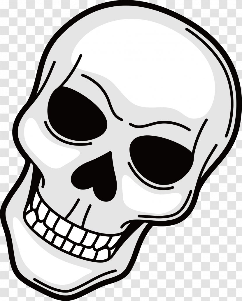 Skull Drawing Clip Art - Line - Hand-painted Vector Transparent PNG