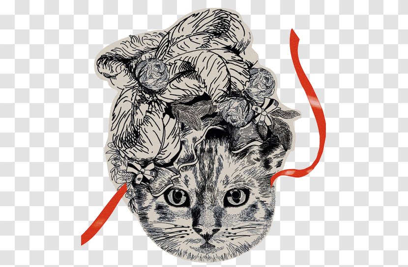 Tabby Cat Domestic Short-haired Whiskers Mask Paper - Character - Le Masque Transparent PNG