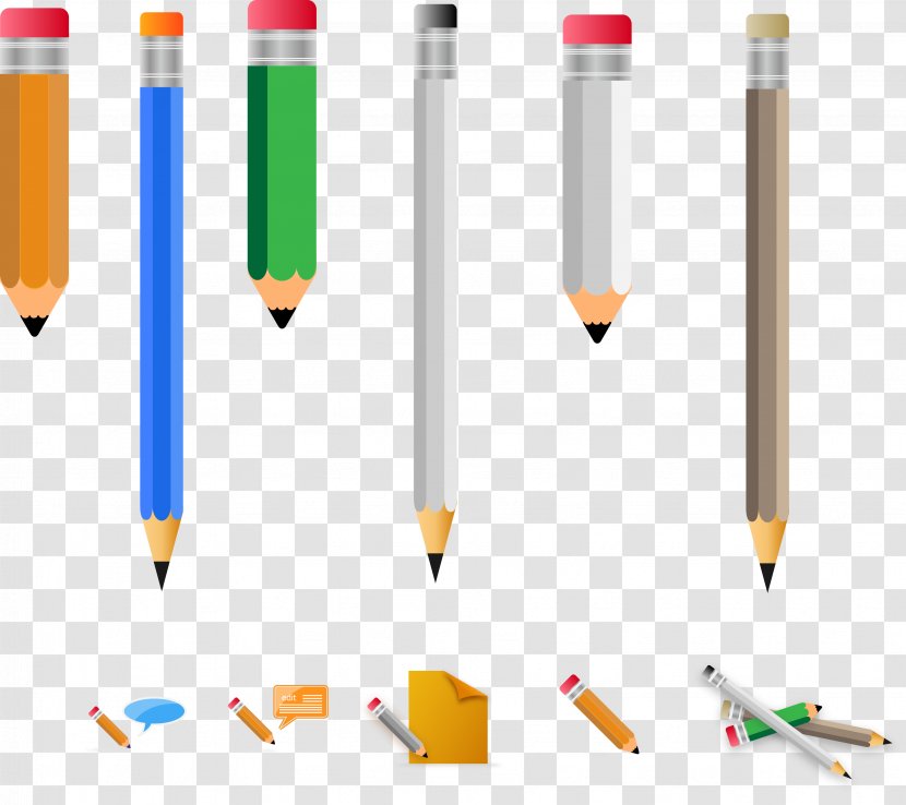 Paper Colored Pencil Illustrator - Drawing - Vector Material Transparent PNG