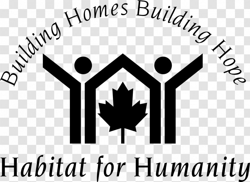 Big Bend Habitat For Humanity Logo Bicycle Challenge Clip Art - Black And White - Thunder Bay Transparent PNG