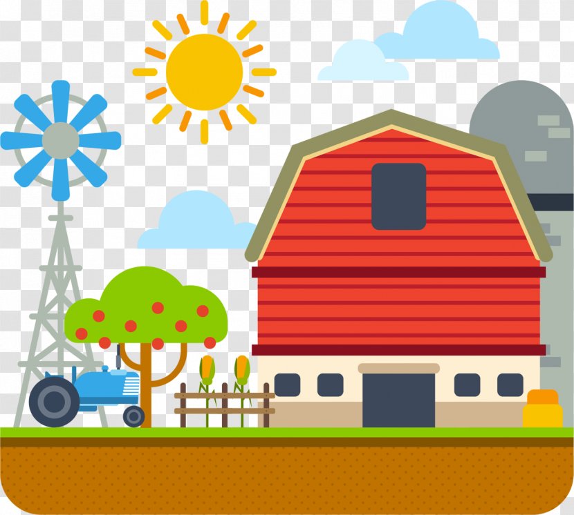 Farm Agriculture Landscape - Vector Sunshine Ecological Transparent PNG