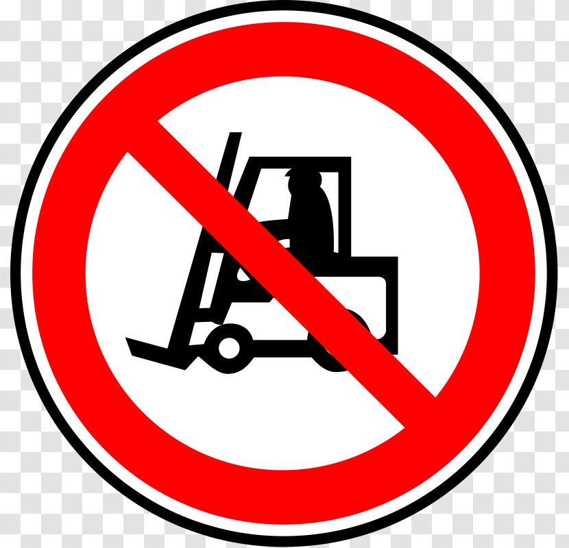 Forklift No Symbol Sticker Clip Art - Pixabay - Prohibited Sign Transparent PNG