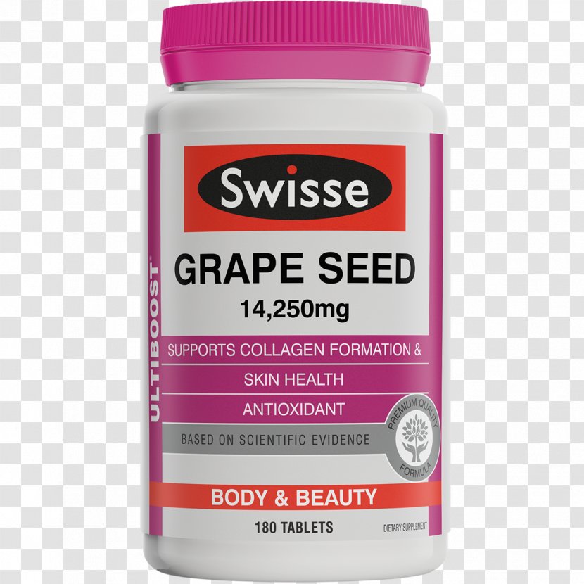 Dietary Supplement Grape Seed Extract Tablet Swisse Capsule - Service Transparent PNG