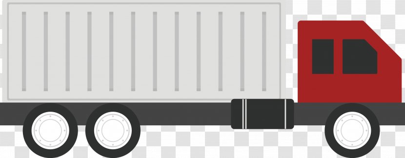 Commercial Vehicle Car Truck - Flat Vector Transparent PNG