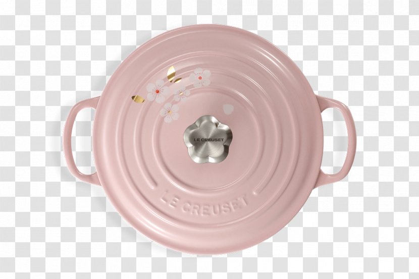 Le Creuset Cast Iron Cast-iron Cookware Stock Pots Cherry Blossom - Pink - Top Shot Transparent PNG