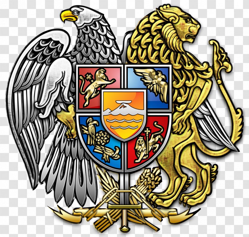 First Republic Of Armenia Yerevan Coat Arms Flag - National Emblem - Usa Gerb Transparent PNG